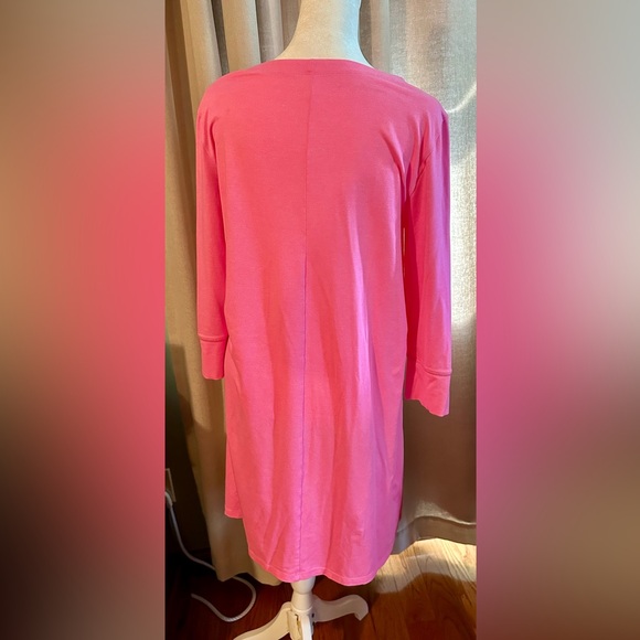 Lilly Pulitzer Solia Downtime Upf 50+ Jersey Shift Dress Pink - Size Large - Picture 4 of 8